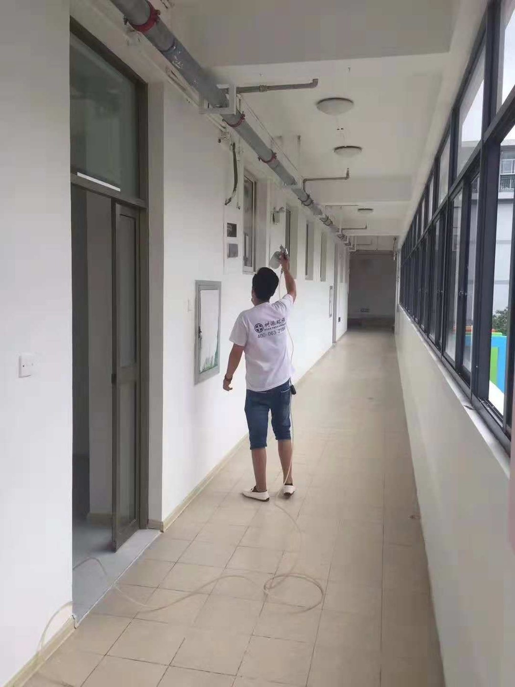宝仁幼儿园室内空气净化工程现场3