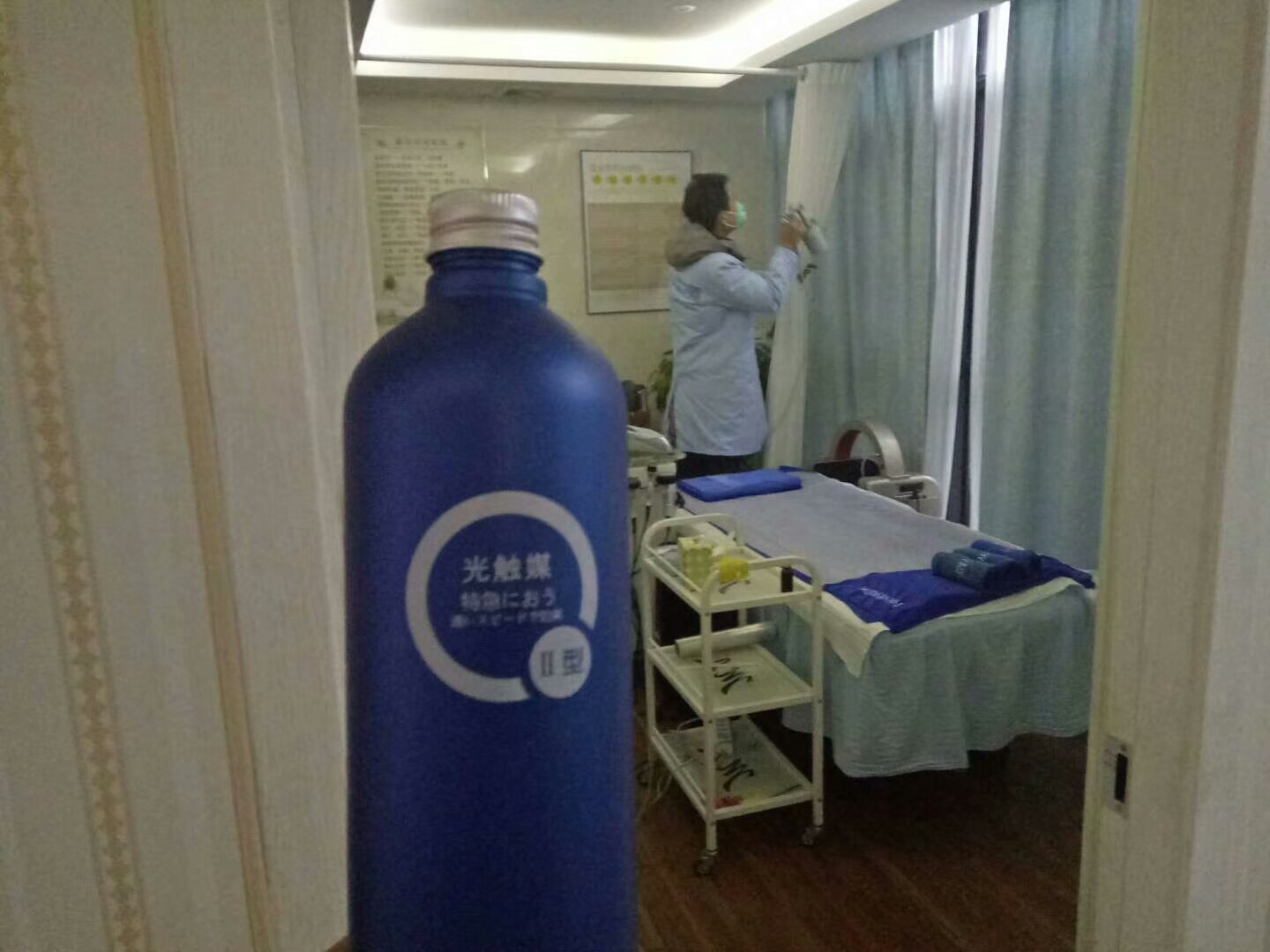 蓝丝带产后恢复中心室内空气净化工程现场2