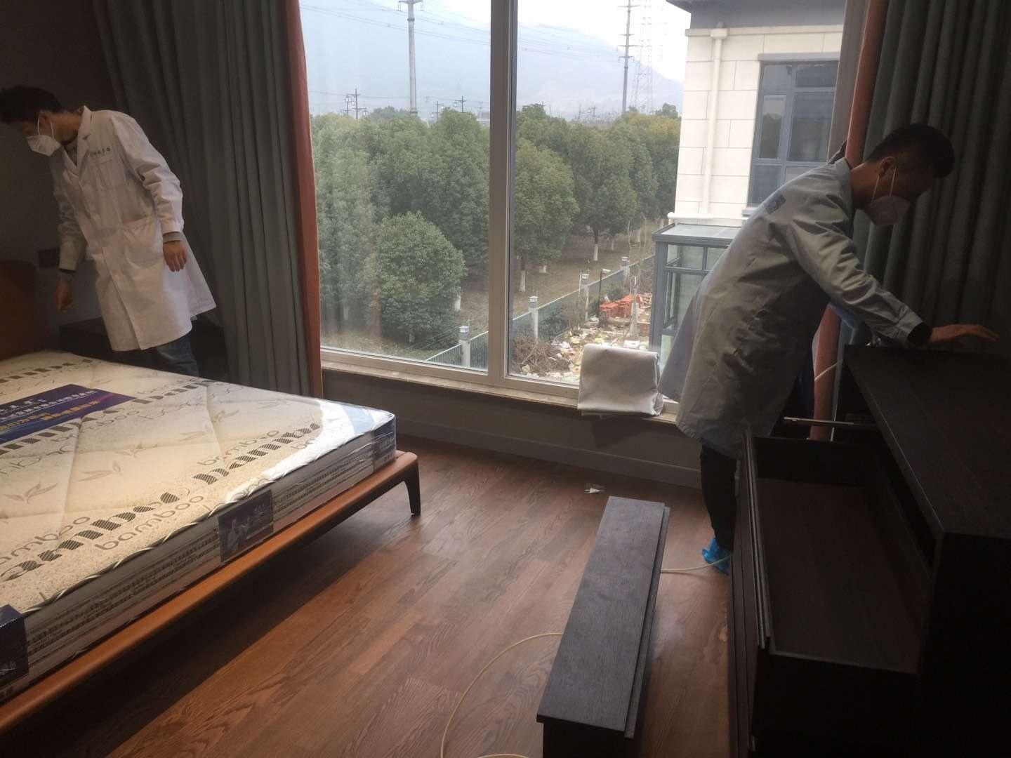秦馀山庄室内空气净化工程现场2