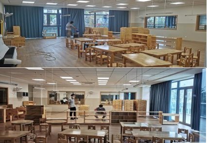 新加坡伊顿幼儿园室内空气净化工程现场