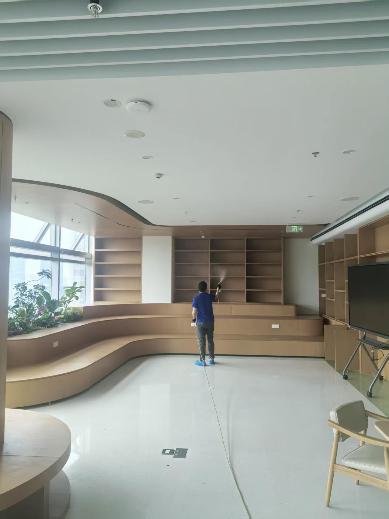 苏州工业园区总工会室内空气净化工程现场